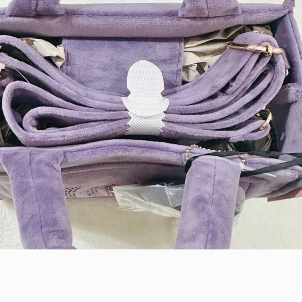 💜🔹️Juicy Couture 🔹️Purple Velour Dusty violet Big Spender Tote